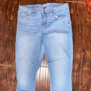 light blue stretchy skinny jeans